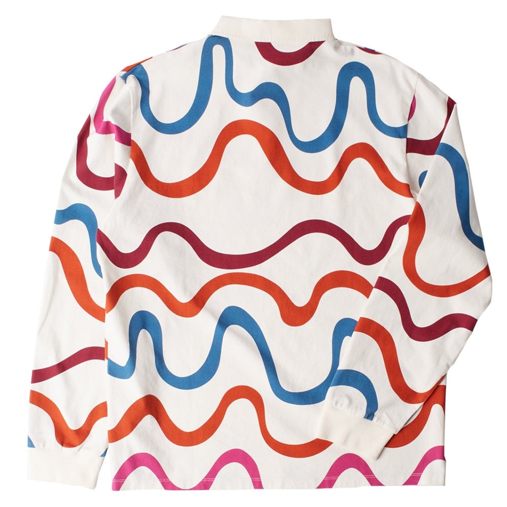 Coloured Soundwave Polo Shirt - Off White