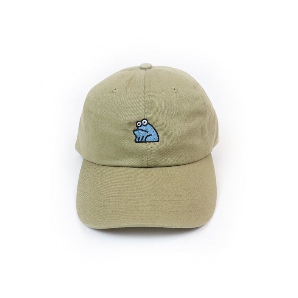 Sad Embroidered Cap - Stone/Blue