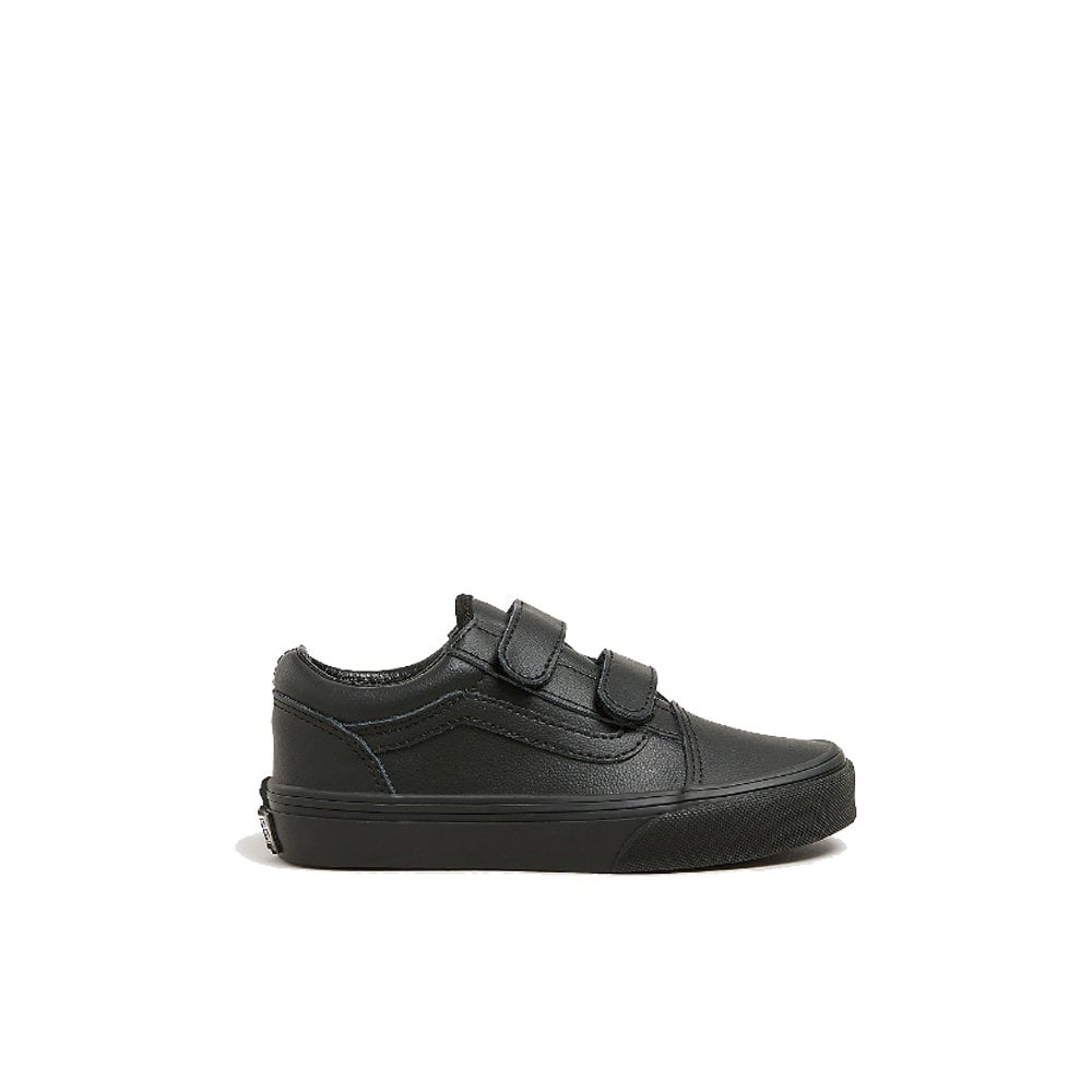 Old Skool Tumbled Velcro Toddlers - Blk Mono