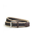 Sheringham Chevron Weave Elastic Web Belt - Bisc/Nvy/Olv