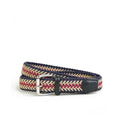 Sheringham Chevron Weave Elastic Web Belt - Nvy/Bsc/Wine