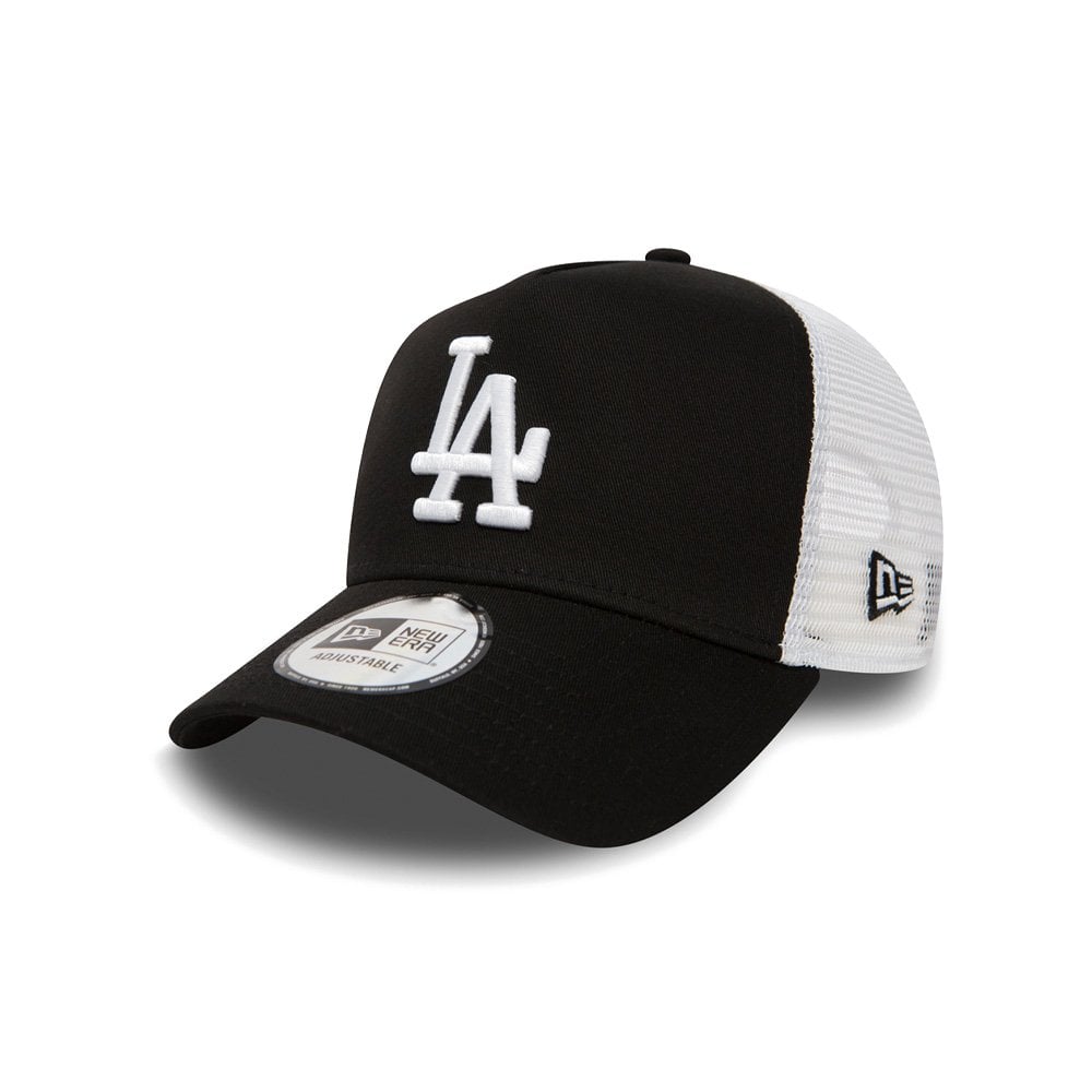LA Dodgers 9FORTY Clean A-Frame Trucker Cap - Black/White