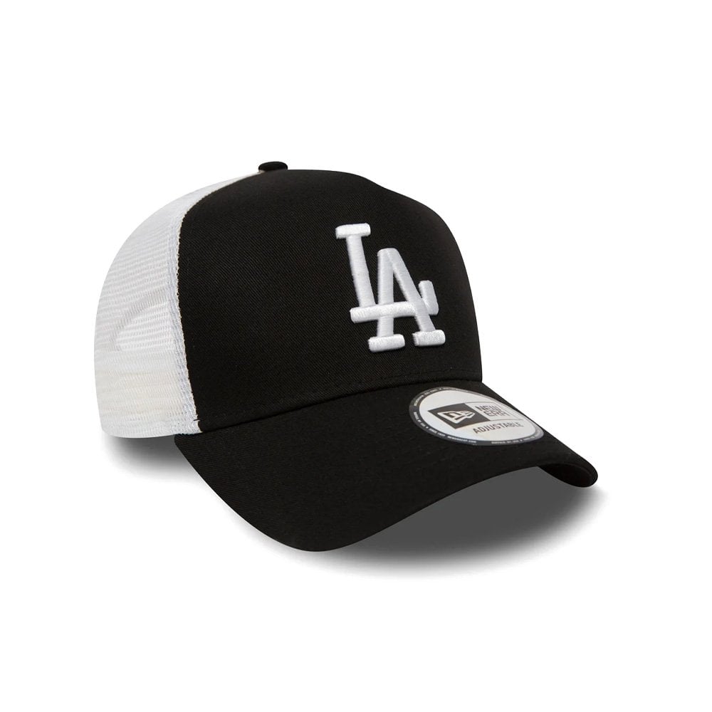 LA Dodgers 9FORTY Clean A-Frame Trucker Cap - Black/White