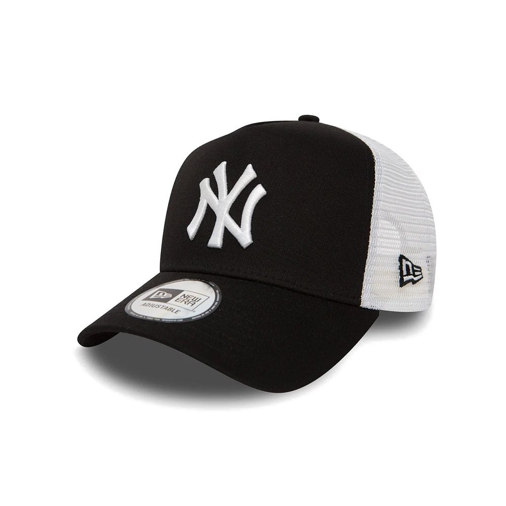 9FORTY New York Yankees Clean A-Frame Trucker Cap - Black/White