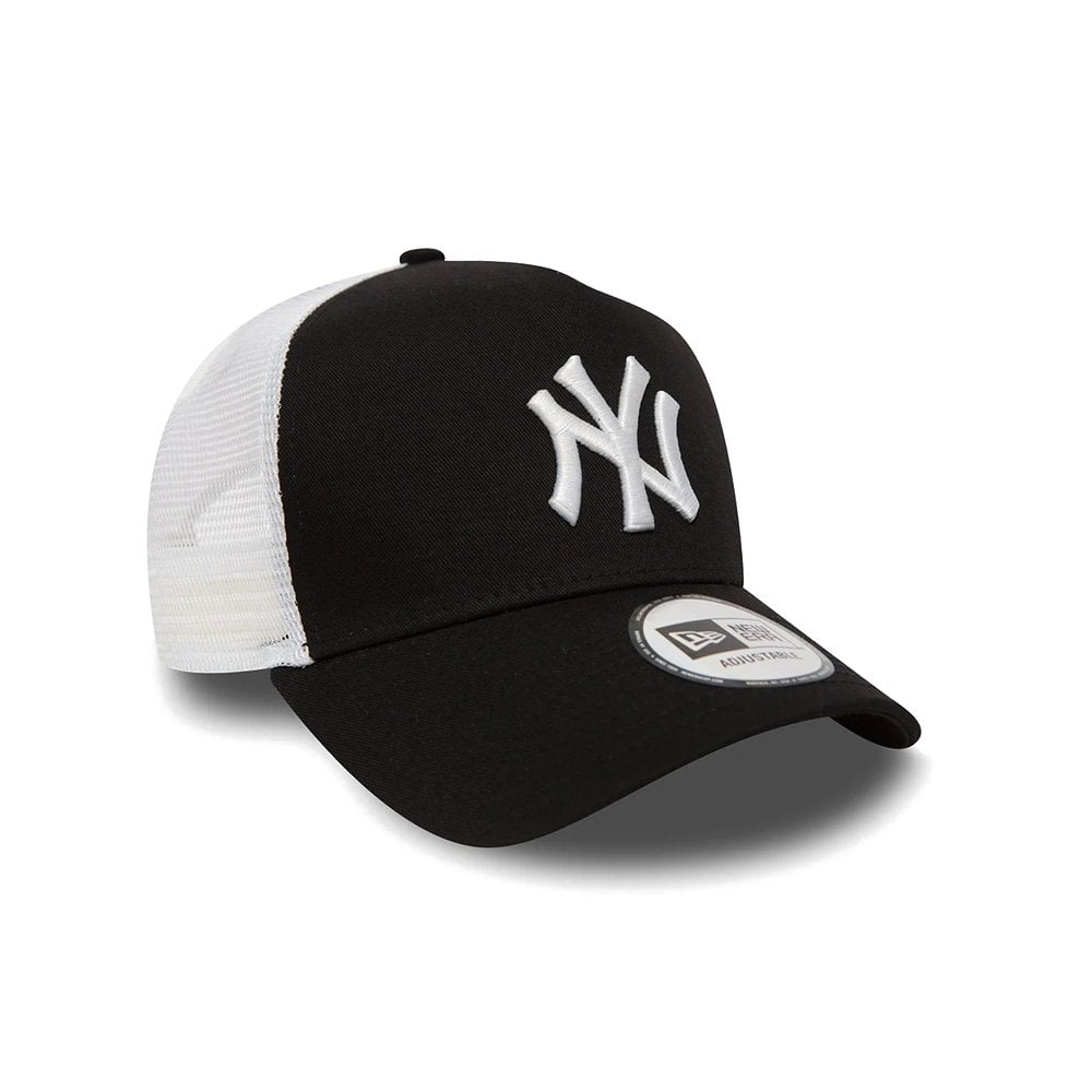 9FORTY New York Yankees Clean A-Frame Trucker Cap - Black/White