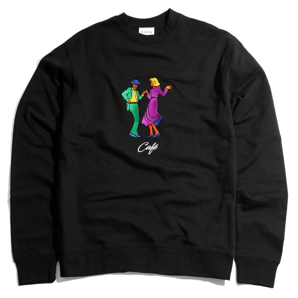 Swing Embroidered Crew - Black