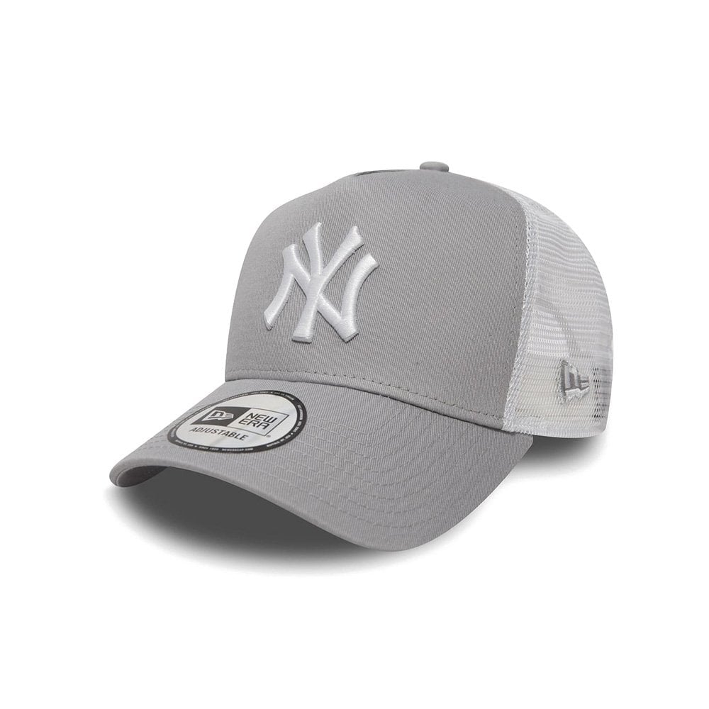 9FORTY New York Yankees Clean A-Frame Trucker Cap - Grey/White