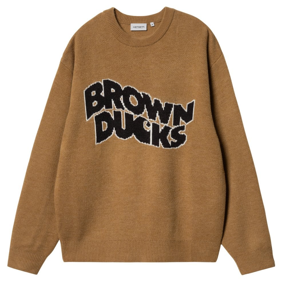Brown Ducks Knitted Sweatshirt - Hamilton Brw