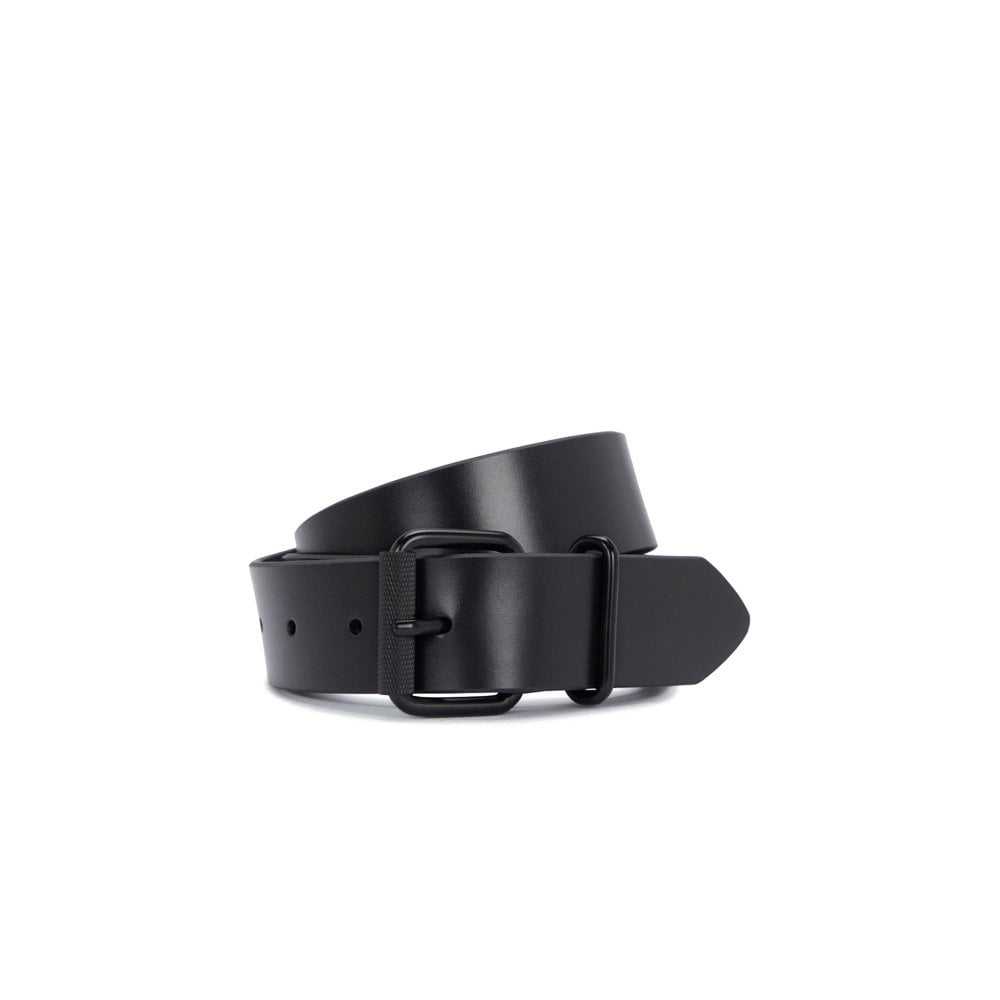 Box Leather Belt - Black