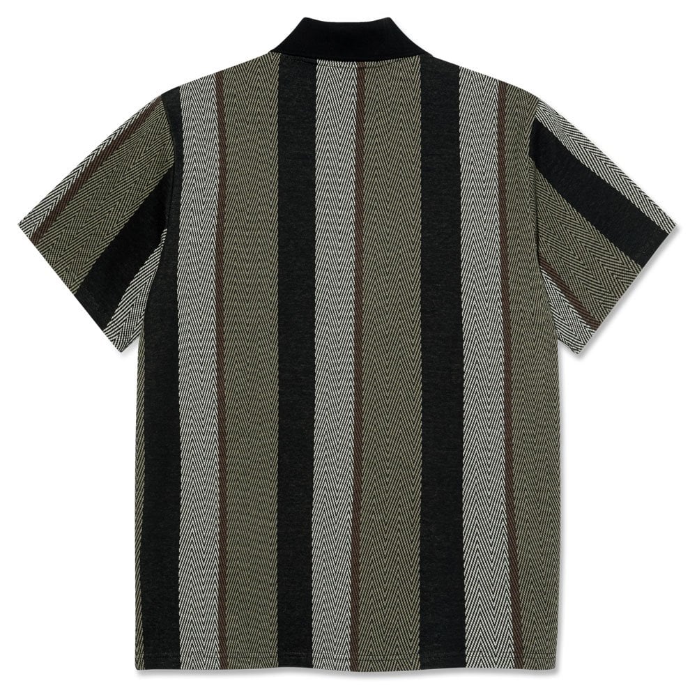 Jacques Herringbone Polo Shirt - Khaki Green
