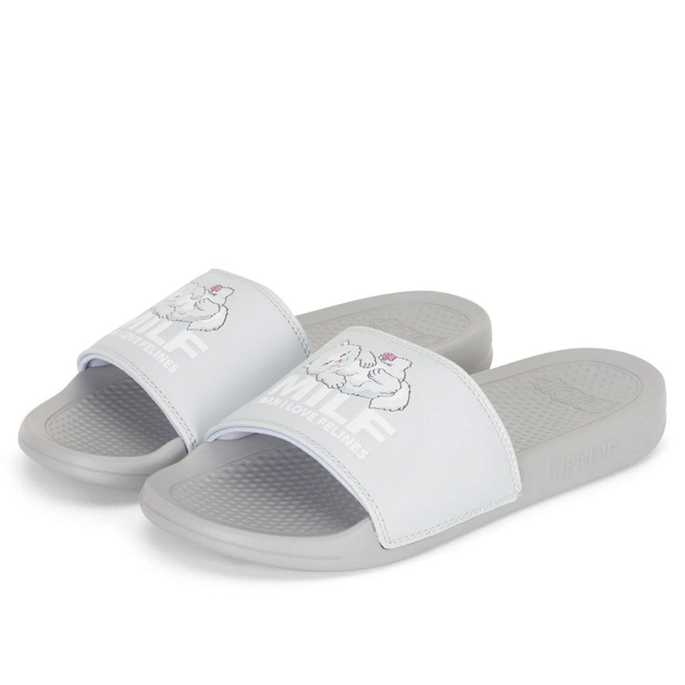 Man I Love Felines Slides - Grey