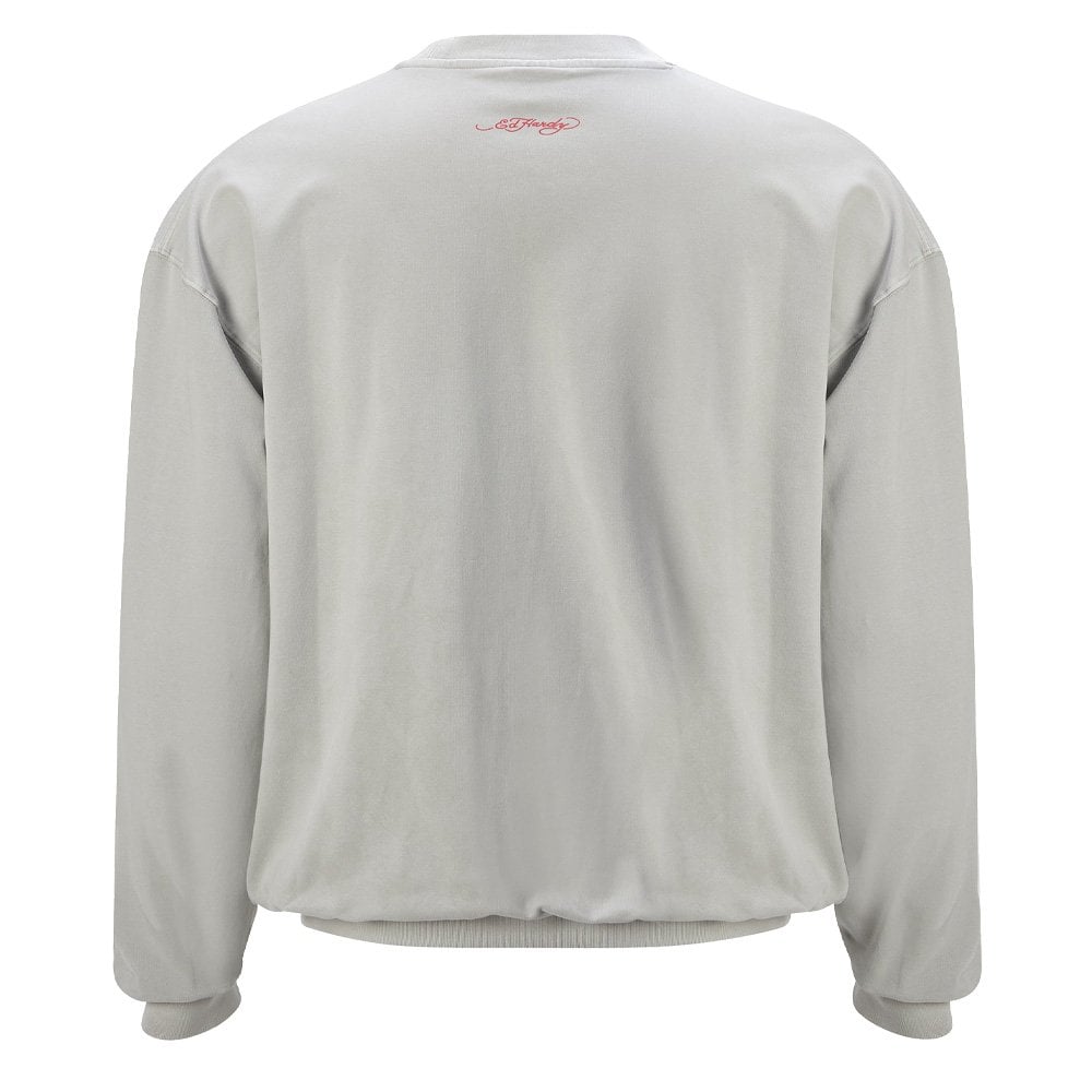 Tiger-Vintage Roar Crewneck Sweatshirt - Grey
