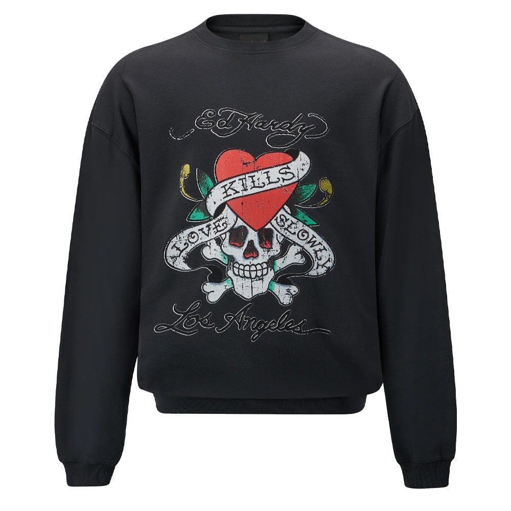 Love Kills Slowly Crewneck Sweatshirt - Black