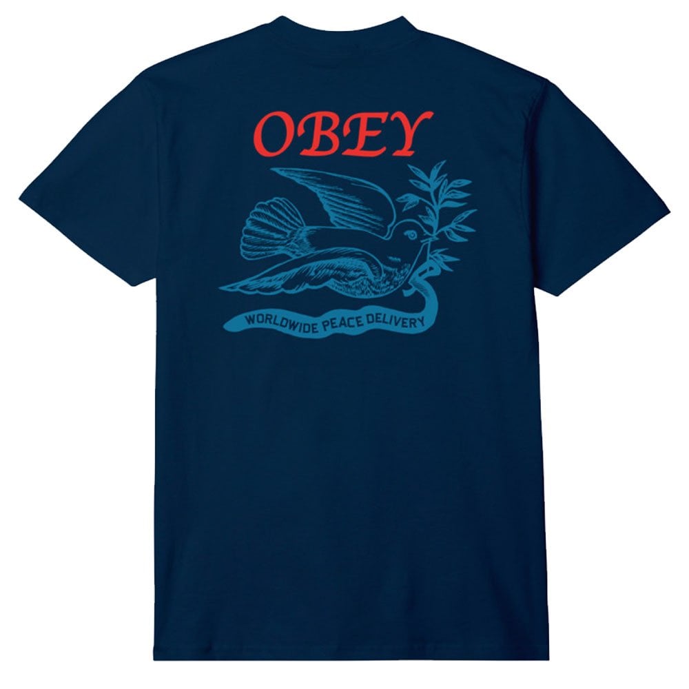 Peace Delivery Dove T-Shirt  - Navy