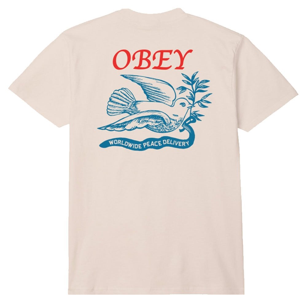 Peace Delivery Dove T-Shirt  - Cream