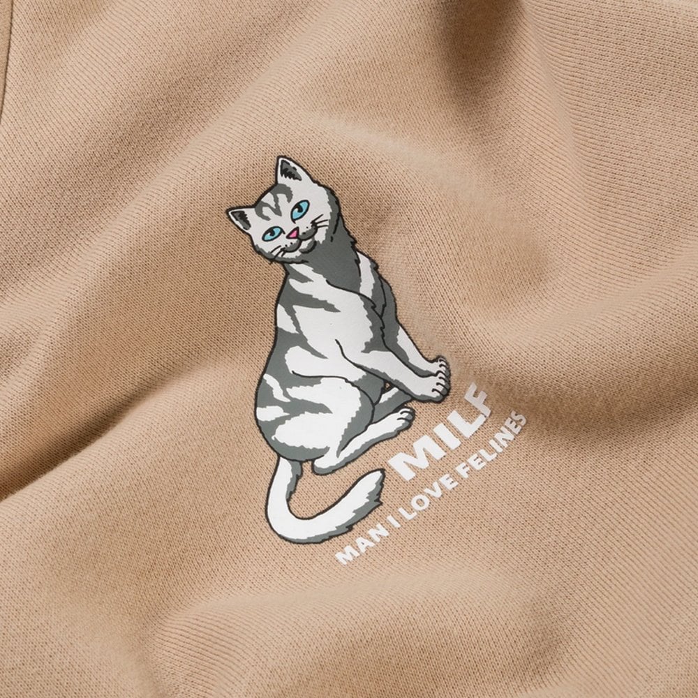 Man I Love Felines Hoodie - Almond