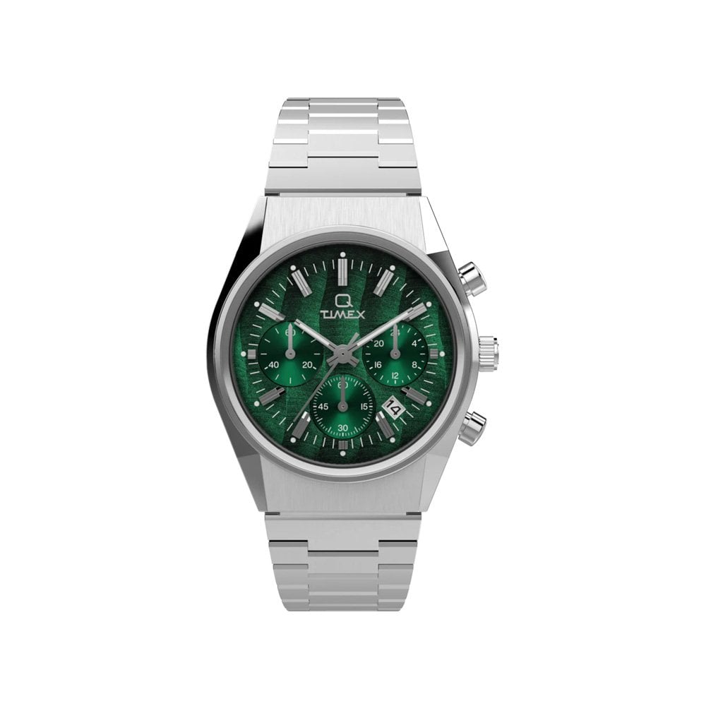 Falcon Eye Chronograph 40mm Stainless Steel Bracelet Watch - Green