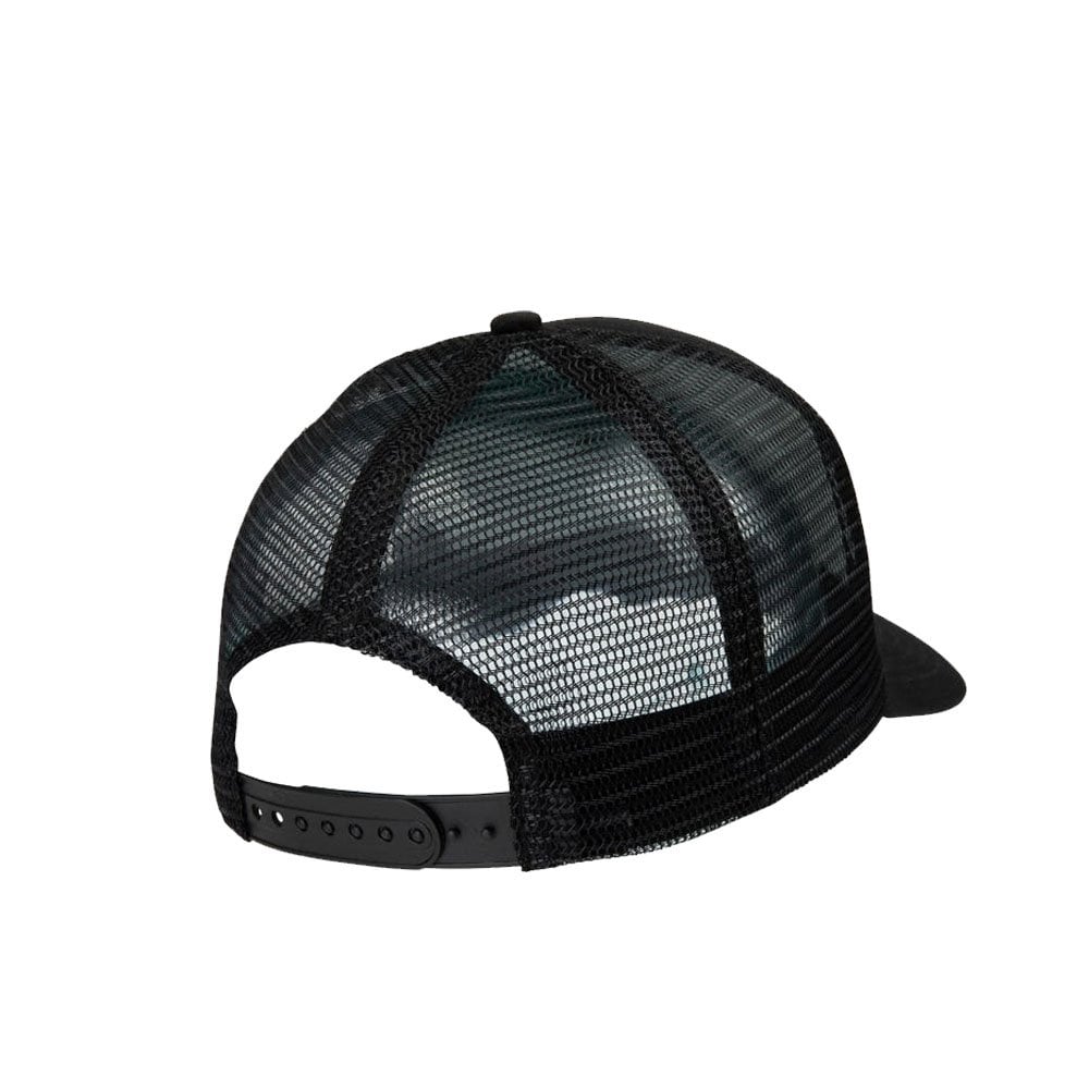 Oval Check Flame Trucker Cap - Black