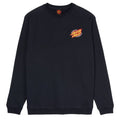 Oval Check Flame Crewneck Sweatshirt - Black