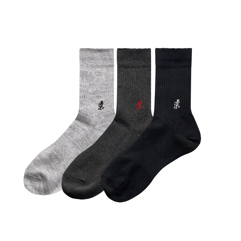 Basic Crew Sock - Grey/Gry/Blk