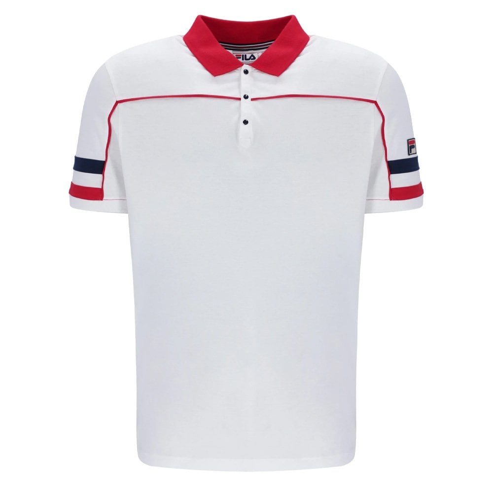 Grandslam Piping Polo - Wht/Filared