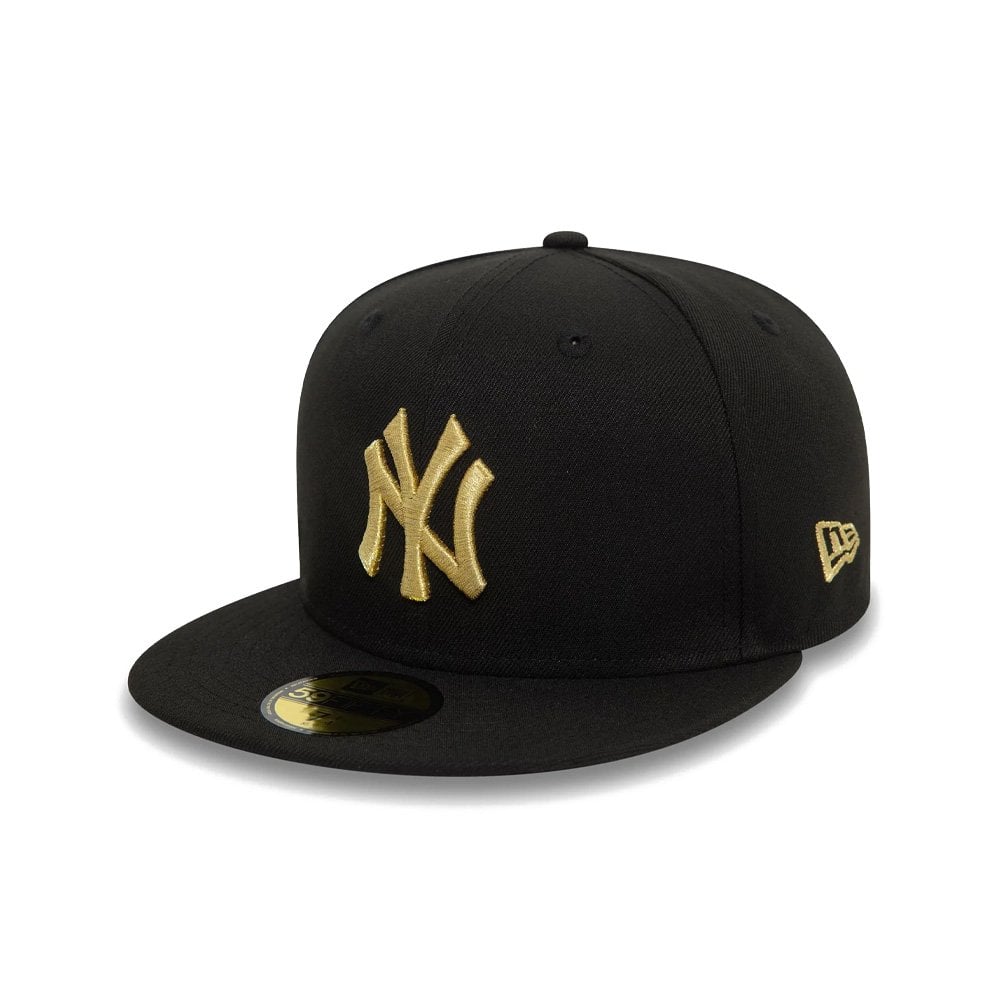 Cooperstown Metallic 59FIFTY Fitted Cap - Blk/Gold Ny