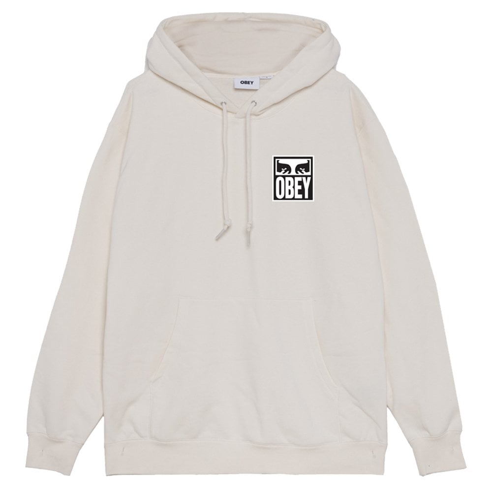 Eyes Icon Pullover Hood - Silver Grey