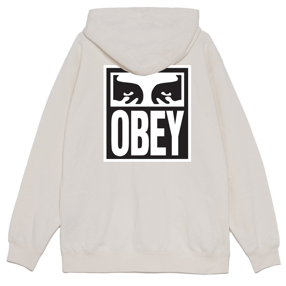 Eyes Icon Pullover Hood - Silver Grey