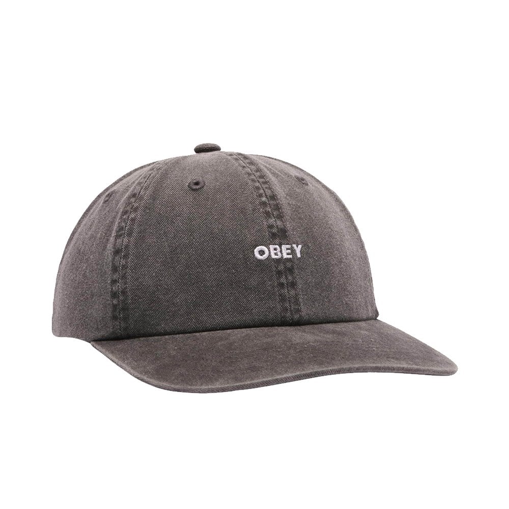 Pigment Lowercase 6 Panel Cap - Black