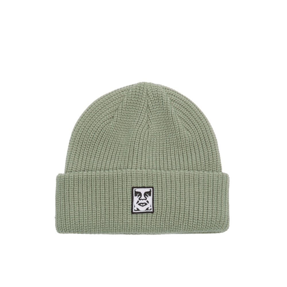Mid Icon Patch Cuff Beanie - Abbey Stone