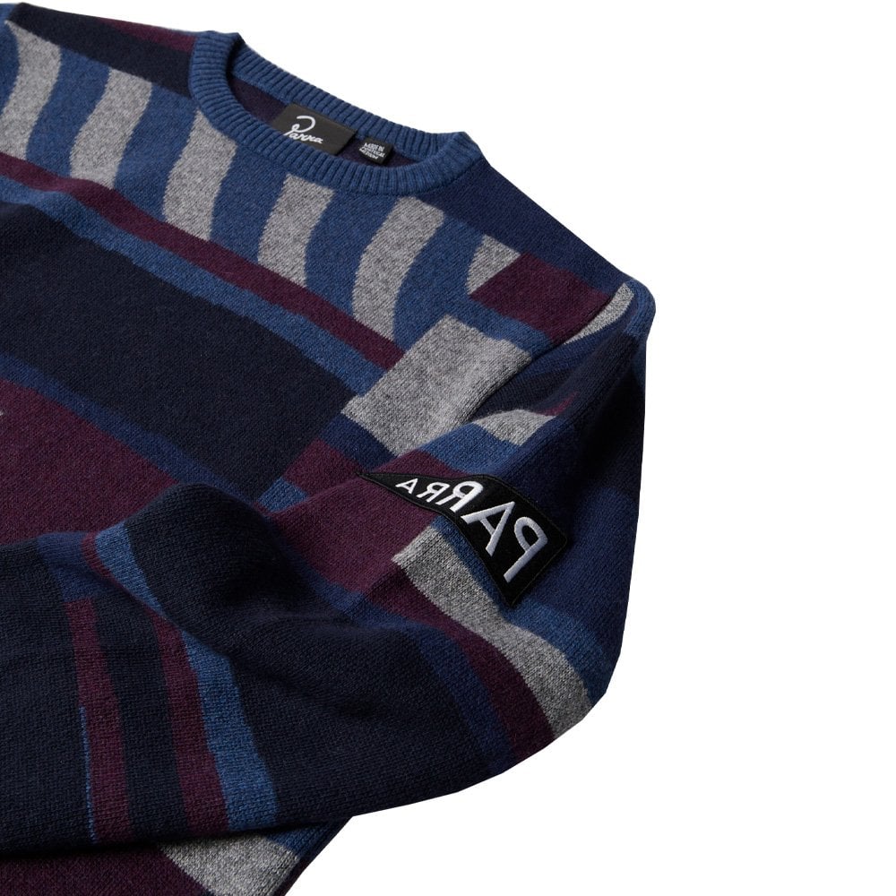 Patched Your Work Knitted Pullover - Blue