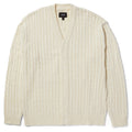 Triple Triangle Jacquard Cardigan - Natural