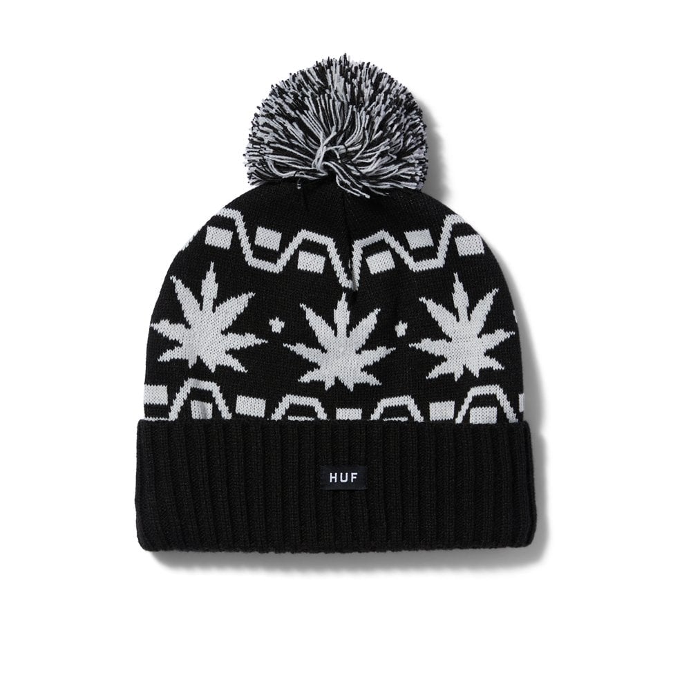 Apres Cuff Pom Beanie - Black