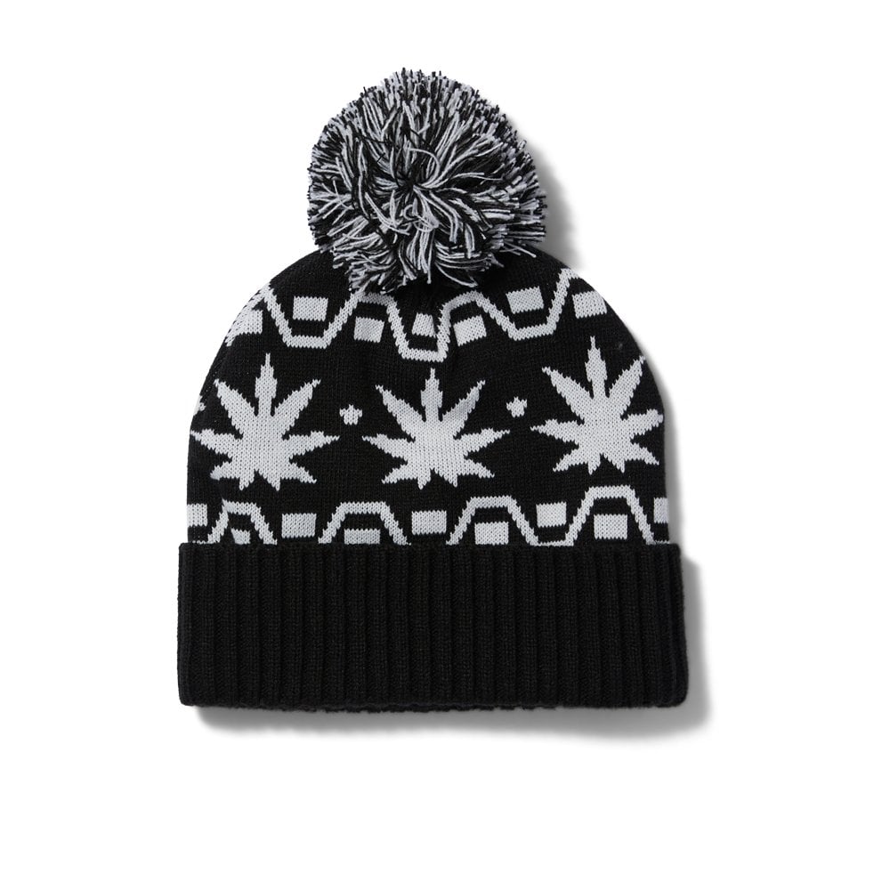 Apres Cuff Pom Beanie - Black
