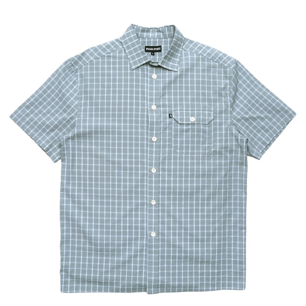 Workers Check Short Sleeve Shirt - Stone