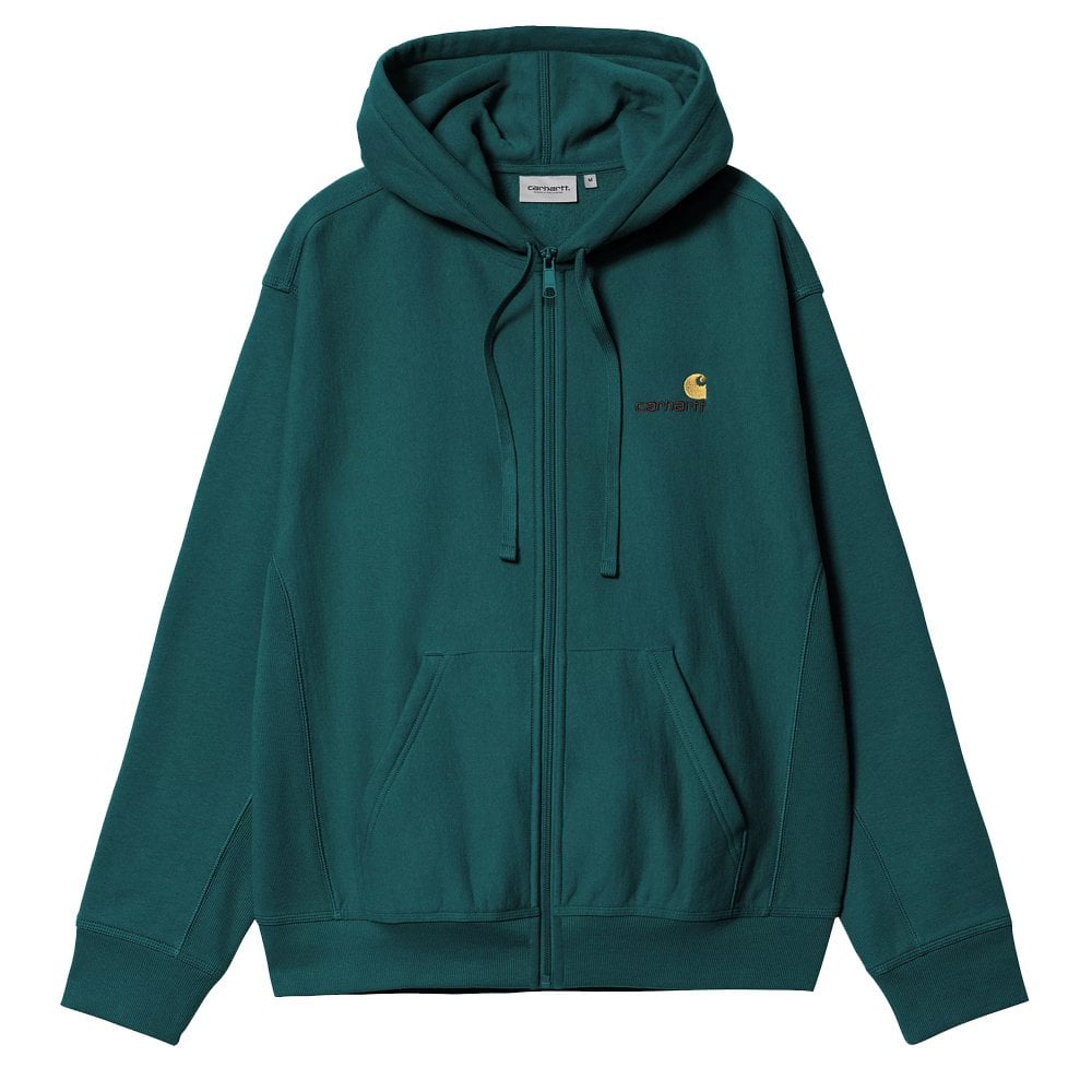 Hooded American Script Jacket - Malachite