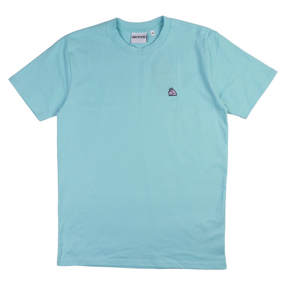 Sad Mini Embroidered T-Shirt - Lagoon