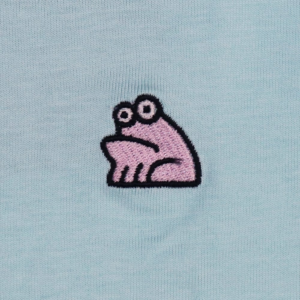 Sad Mini Embroidered T-Shirt - Lagoon