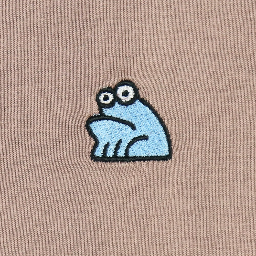 Sad Mini Embroidered T-Shirt - Hazy Pink