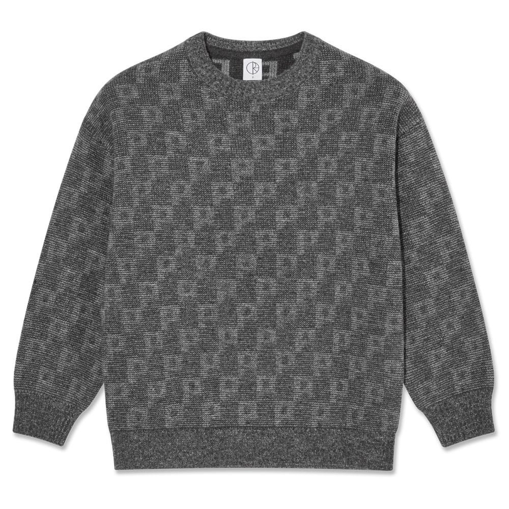 George P Pattern Knitted Sweatshirt - P Grey