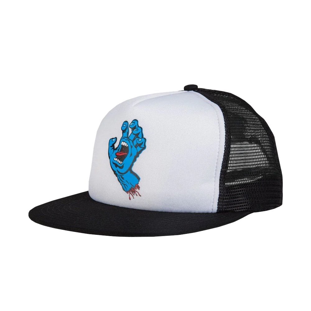 Screaming Hand Mesh Cap - White/Black