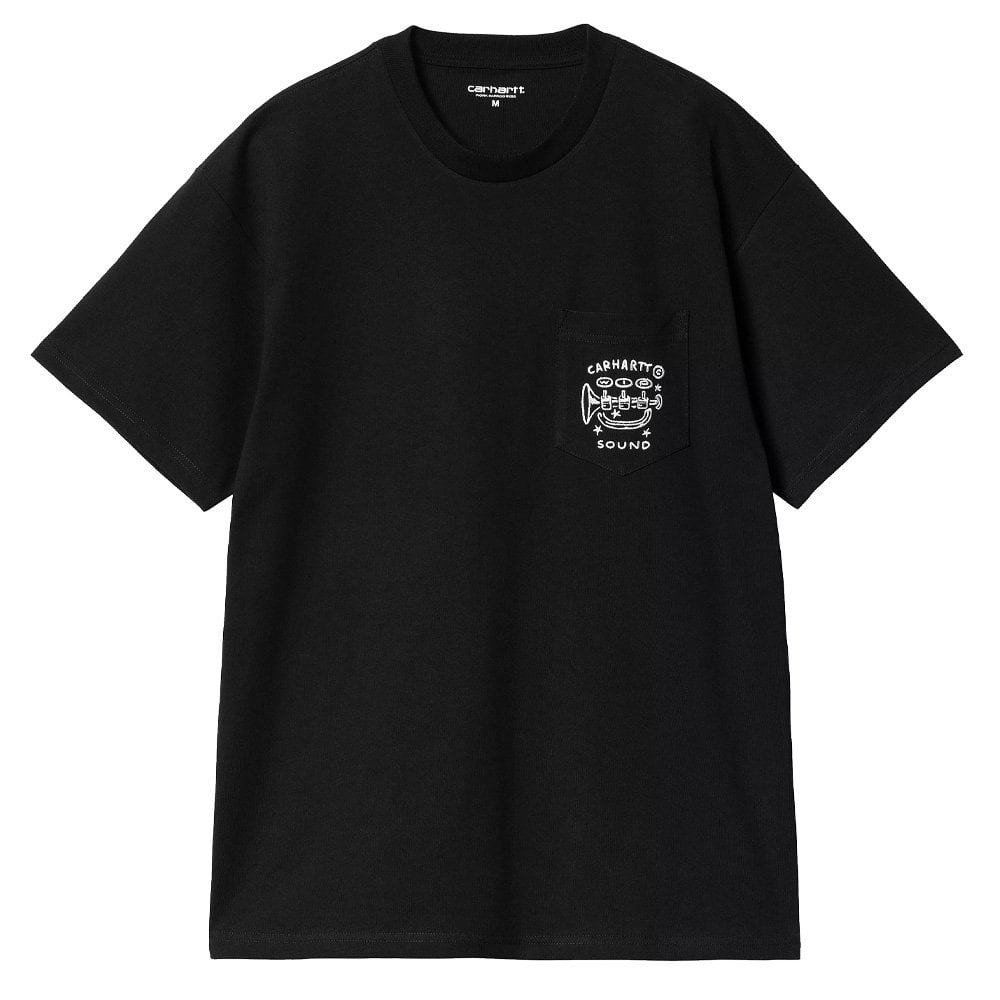 Fragments Pocket T-Shirt - Black/White