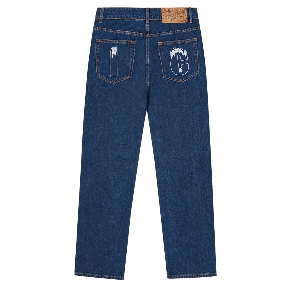 Rhinestone Running Dog Pant  - Indigo