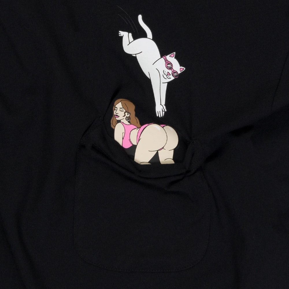 Jumpin In Pocket T-Shirt - Black