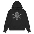Rhinestone Cones And Bones Hoodie - Black
