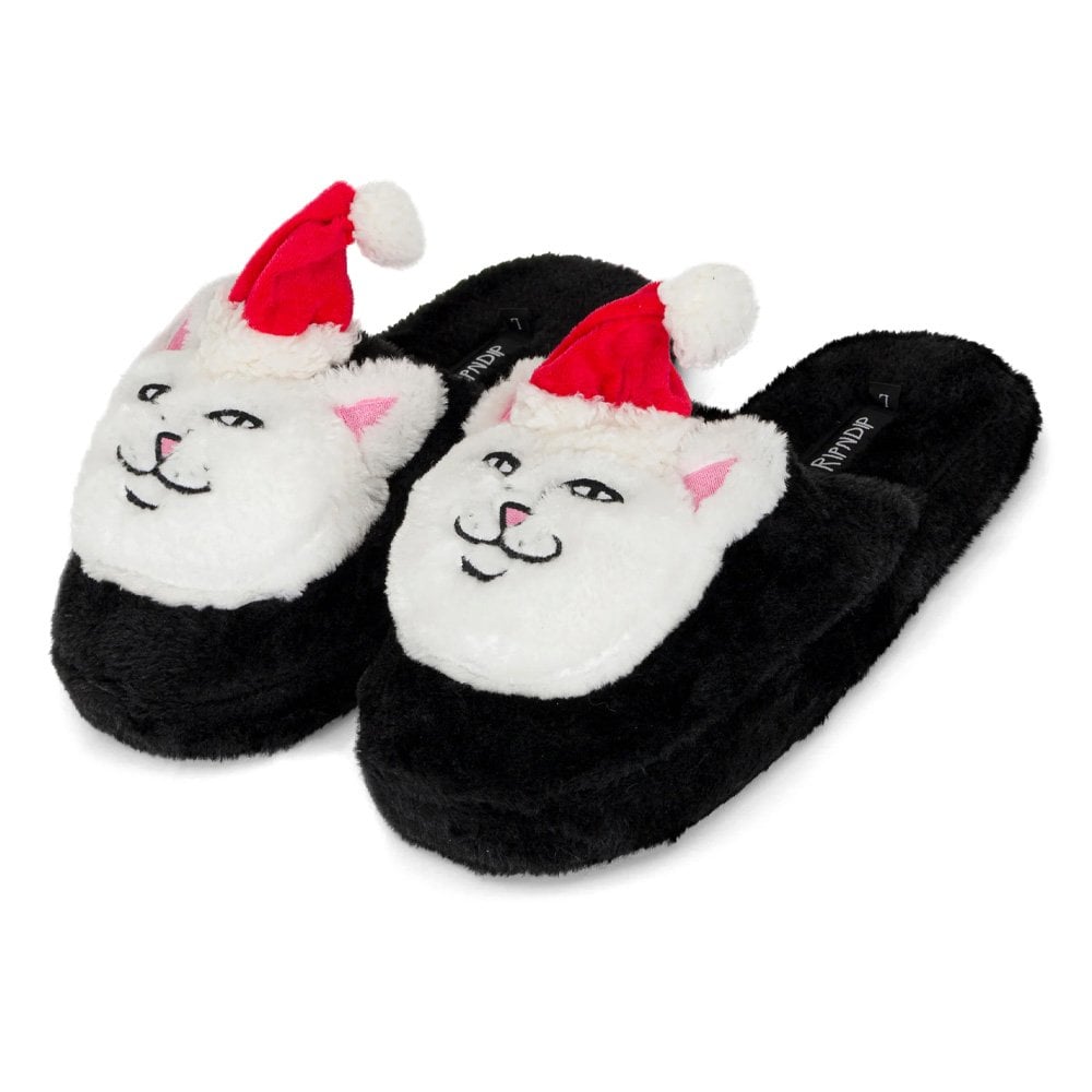 Lord Santa Fuzzy House Slippers - Multi
