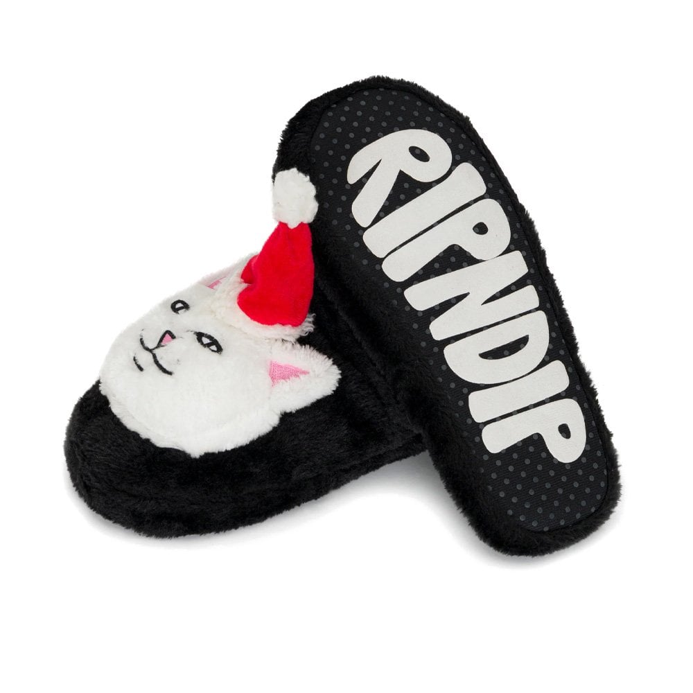 Lord Santa Fuzzy House Slippers - Multi