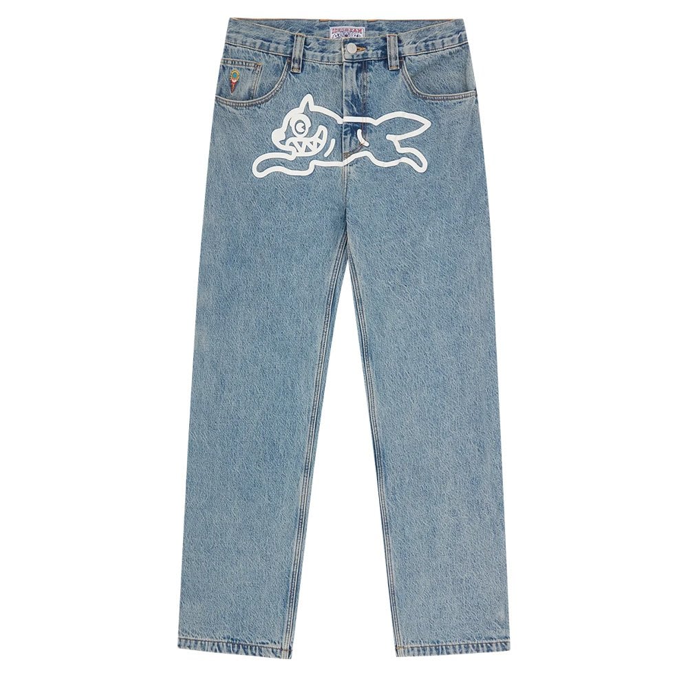 Check Lined Denim Pant - Vintage Blue