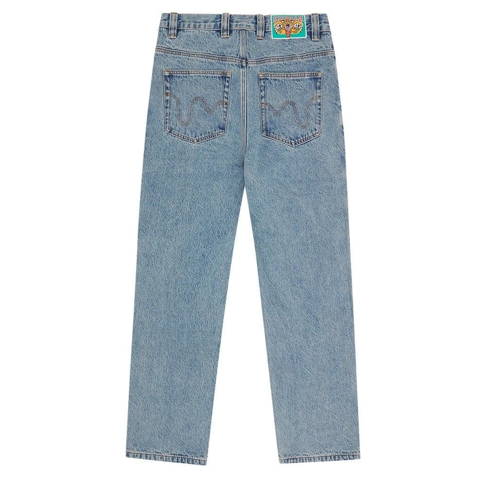 Check Lined Denim Pant - Vintage Blue
