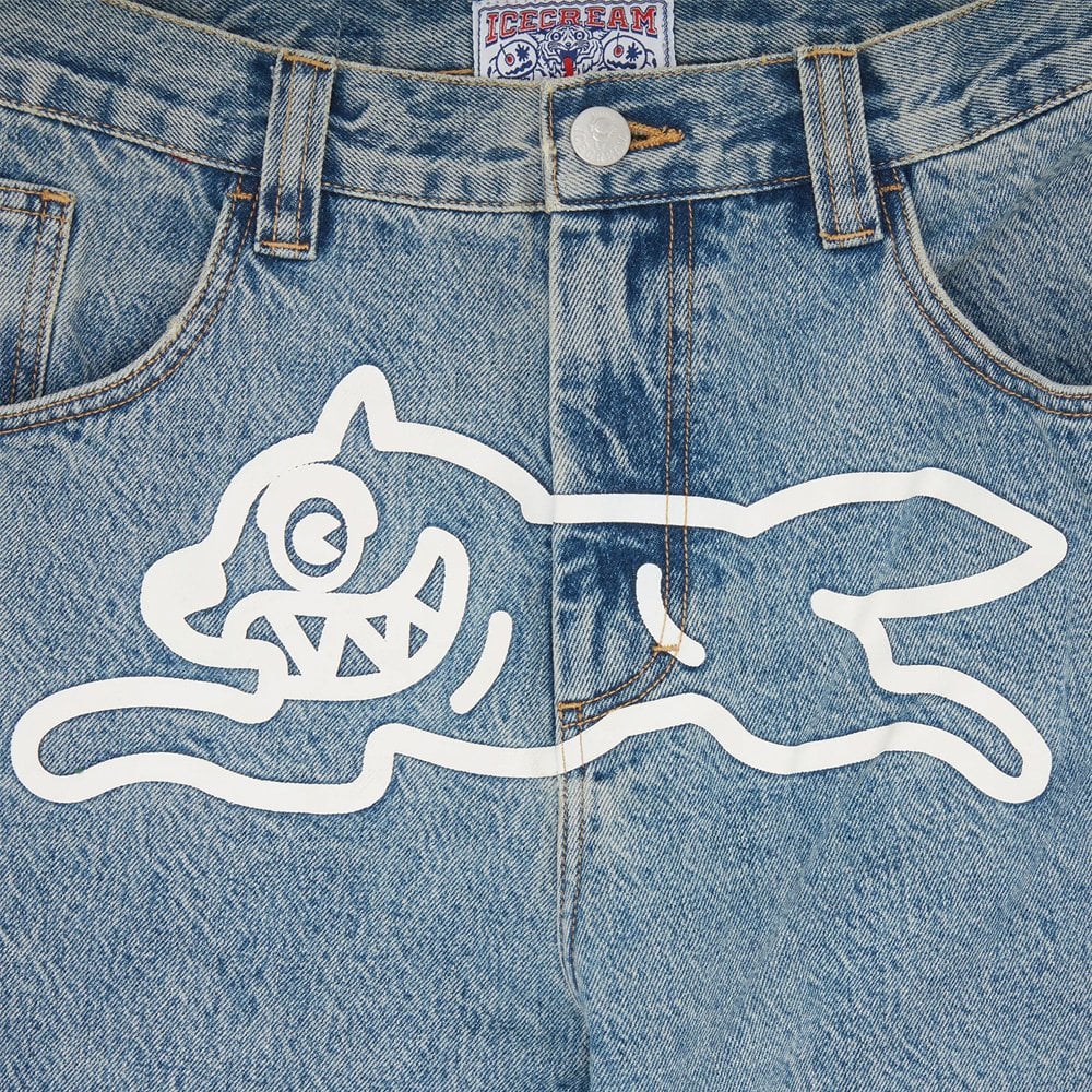 Check Lined Denim Pant - Vintage Blue